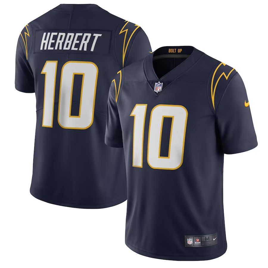 Men Los Angeles Chargers #10 Justin Herbert Nike Navy Vapor Limited NFL Jersey->los angeles chargers->NFL Jersey